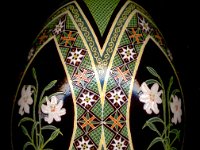 Easter Lilies Ukrainian Easter Egg Pysanky By So Jeo : pysanky pysanka ukrainian easter egg flower florals lily lilies ukraine sojeo batik art
